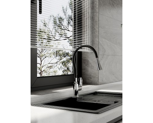 Смеситель для кухни Splenka S41.43 Хром Черный