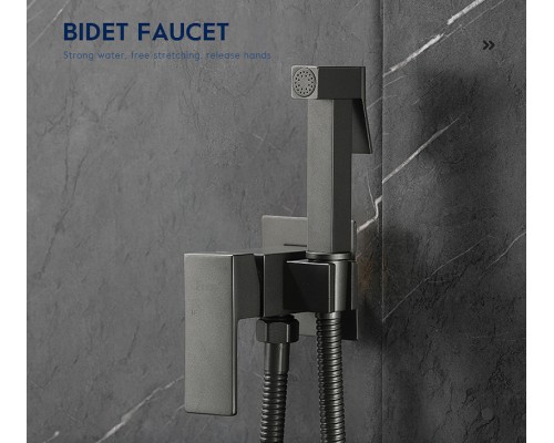 Гигиенический душ со смесителем Splenka S98.52.07 Серый матовый