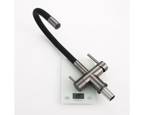 Смеситель для кухни Splenka S70.64.09 Графит матовый Черный