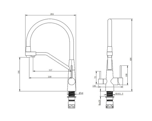 Смеситель для кухни Splenka S71.62.05 Сатин Серый