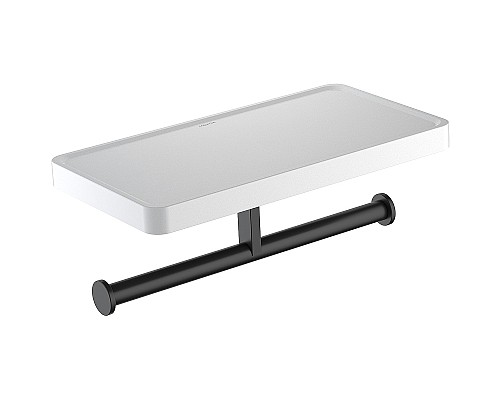 Держатель туалетной бумаги Aquatek Европа AQ4919MB двойной Черный матовый