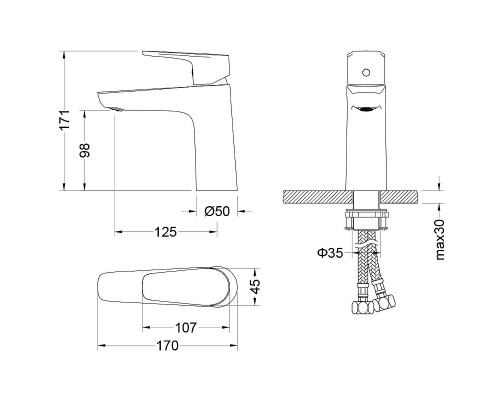 Комплект смесителей Aquatek Бетта AQ1131CR Хром