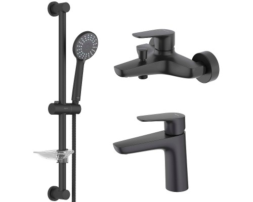 Комплект смесителей Aquatek Бетта AQ1130MB Черный матовый