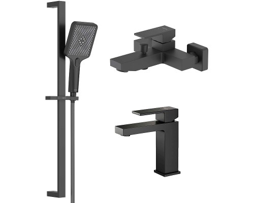 Комплект смесителей Aquatek Либра AQ1630MB Черный матовый