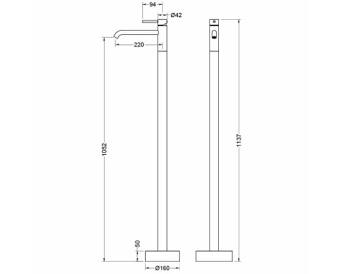 Смеситель для раковины Aquatek Европа AQ1309MB Черный матовый