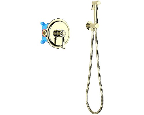 Гигиенический душ со смесителем Aquatek Классик AQ1519PG Полированное золото