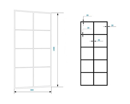 Шторка на ванну Ceruttispa Muza 80x140 MUZA F80 9283 профиль Черный стекло прозрачное