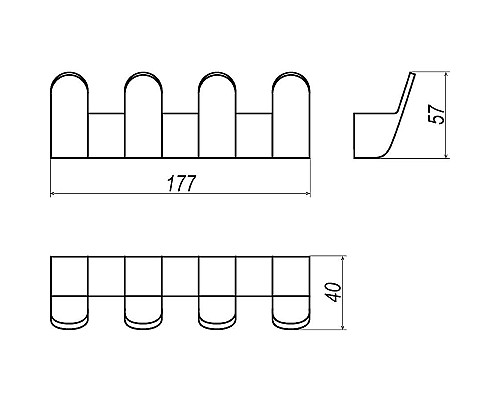 Вешалка для полотенец Altasan Лотос ЛТ20Х Хром