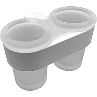 Стакан для зубных щеток Altasan Лотос ЛТ42БМ двойной Белый матовый