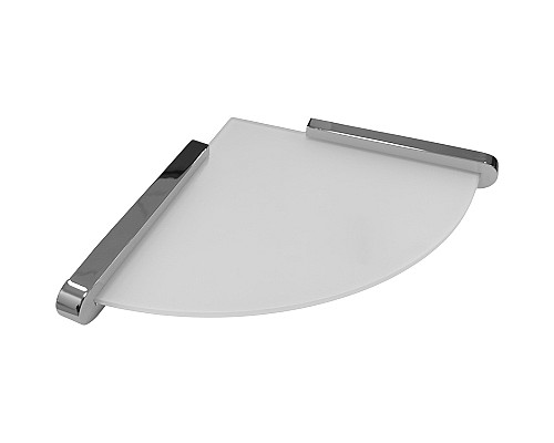 Стеклянная полка Altasan Лотос ЛТ71Х угловая Хром