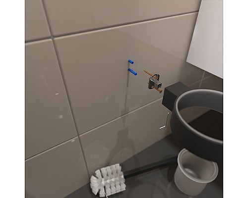 Ершик для унитаза Altasan Лотос ЛТ90ЧМ Черный матовый