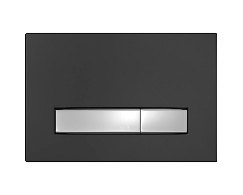 Клавиша смыва Berges Atom Line 049231 Черная SoftTouch Хром глянцевый