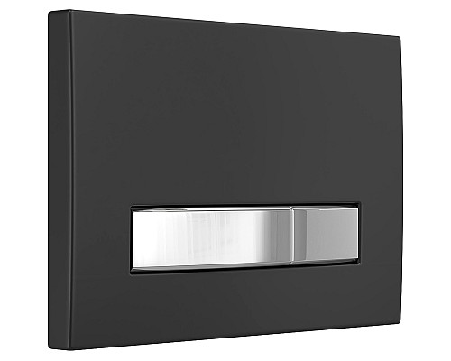 Клавиша смыва Berges Atom Line 049231 Черная SoftTouch Хром глянцевый