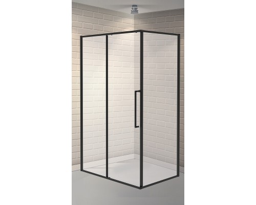 Душевой уголок Esbano Surf 120x80 профиль Черный стекло прозрачное