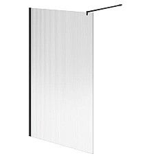 Душевая перегородка Kerama Marazzi Cristallo 120 CT.120.WI.BLK.M профиль Черный матовый стекло рифленое