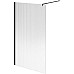 Душевая перегородка Kerama Marazzi Cristallo 120 CT.120.WI.BLK.M профиль Черный матовый стекло рифленое