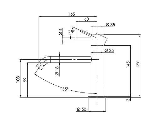 Смеситель для раковины Remer X-Style X12A Хром