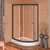 Душевой уголок Radomir Соул 3 120x80 L профиль Черный стекло прозрачное