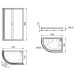 Душевой уголок Radomir Соул 3 120x80 L профиль Черный стекло прозрачное