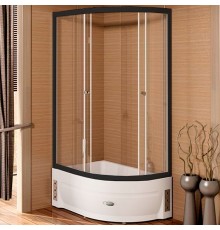 Душевой уголок Radomir Соул 2 120x80 L профиль Черный стекло прозрачное