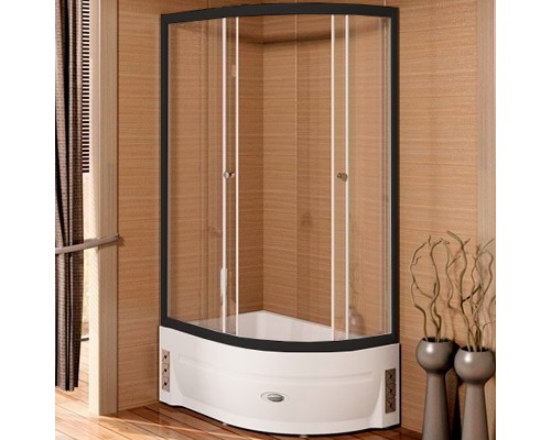 Душевой уголок Radomir Соул 2 120x80 L профиль Черный стекло прозрачное