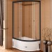 Душевой уголок Radomir Соул 2 120x80 L профиль Черный стекло прозрачное