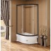 Душевой уголок Radomir Соул 2 120x80 L профиль Черный стекло прозрачное
