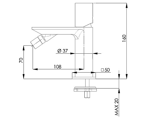 Смеситель для биде Remer Edge EG521 Хром