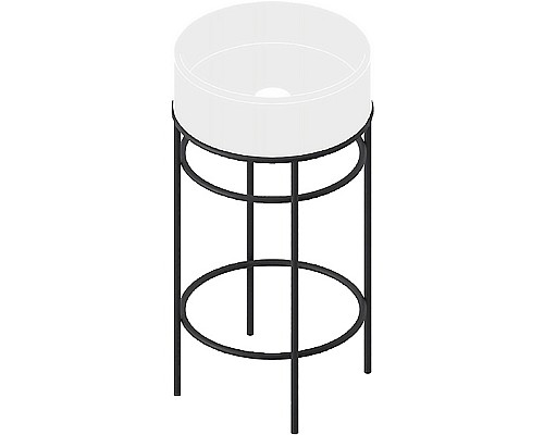 Консоль под раковину Artceram Vogue 44 ACA058 17 Черная матовая