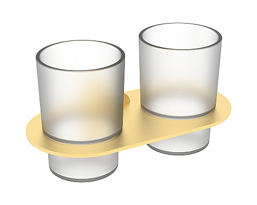 Стакан для зубных щеток Raglo R300.08.03 двойной Золото матовое