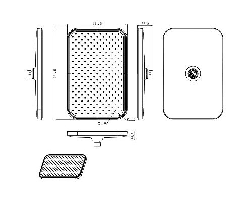Верхний душ Raglo R451.51 Хром