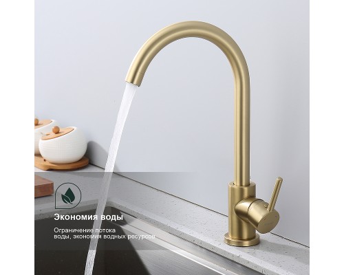 Смеситель для кухни Splenka S201.40.03 Золото матовое