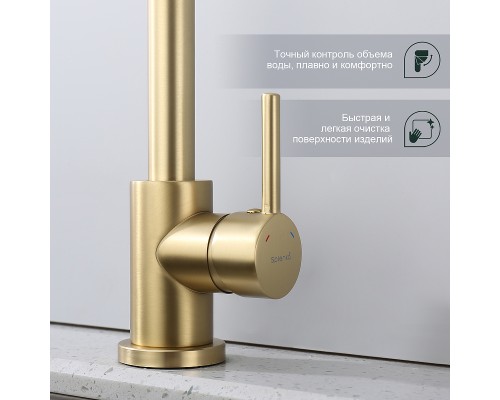 Смеситель для кухни Splenka S201.40.03 Золото матовое