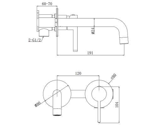Смеситель для раковины Splenka S221.11.06 Черный матовый
