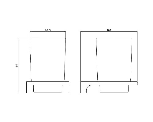 Стакан для зубных щеток Rav Slezak Nil NLA0201MG Сатин
