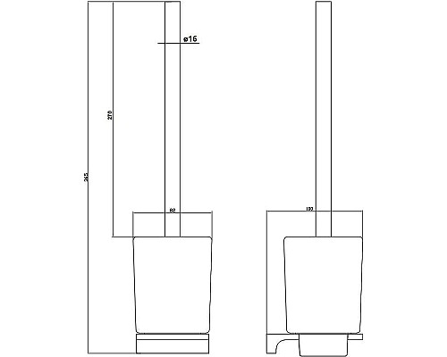 Ершик для унитаза Rav Slezak Nil NLA0500 Хром