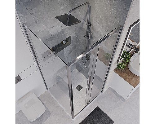 Душевой уголок Niagara Nova 90х80 NG-64-9A-A80-34 профиль Хром стекло прозрачное