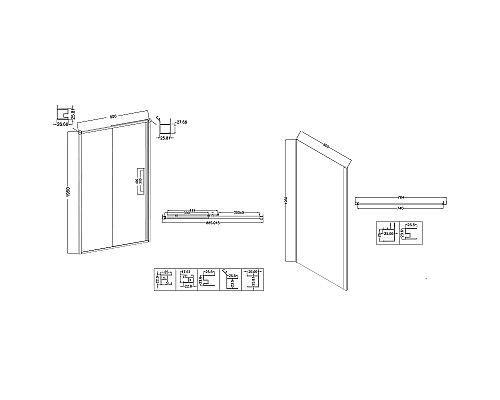 Душевой уголок Niagara Nova 90х80 NG-64-9A-A80-34 профиль Хром стекло прозрачное