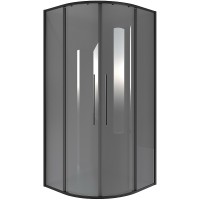 Душевой уголок Niagara Nova 100х100 NG-2827-34BLACK профиль Черный матовый стекло тонированное