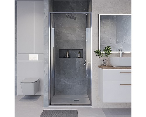 Душевая дверь Niagara Nova 100 NG-64-10A профиль Хром стекло прозрачное