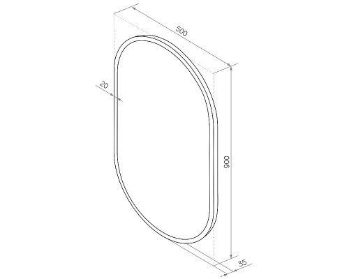 Зеркало Bellezza Эдда 50 4610206020014 Серое