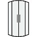 Душевой уголок Grossman Cosmo 100х100 301.K33.02.1010.21.00 профиль Черный матовый стекло прозрачное