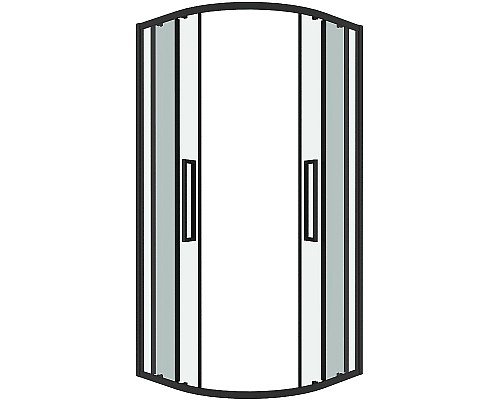 Душевой уголок Grossman Cosmo 100х100 301.K33.02.1010.21.00 профиль Черный матовый стекло прозрачное