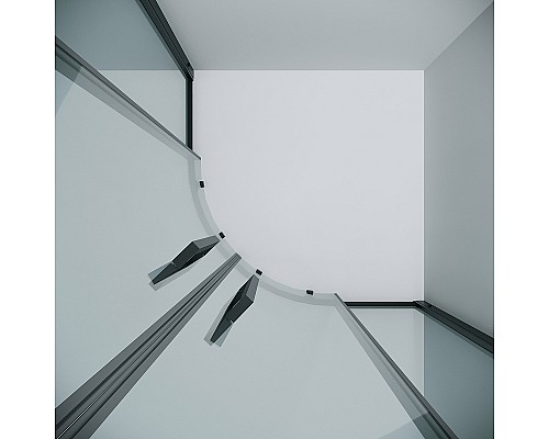 Душевой уголок Grossman Cosmo 100х100 301.K33.02.1010.21.00 профиль Черный матовый стекло прозрачное