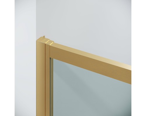 Душевая дверь Grossman Cosmo 130 100.K33.02.130.32.00 профиль Золото сатин стекло прозрачное