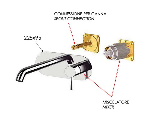 Смеситель для раковины Remer X-Style X15KBNO Черный матовый