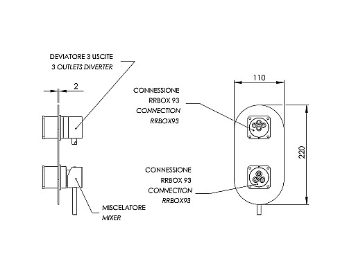 Смеситель для душа Remer X-Style X93KBNP Никель брашированный