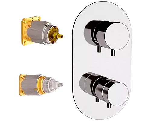 Смеситель для душа Remer Minimal Thermo NT92KB с термостатом Хром