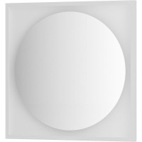 Зеркало Defesto Eclipce 70х70 с подсветкой 15W-4500К/в багетной раме/Без выключателя/Нейтральный белый свет/Белая рама