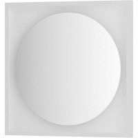 Зеркало Defesto Eclipce 60х60 с подсветкой 12W-3000К/в багетной раме/Без выключателя/Теплый белый свет/Белая рама